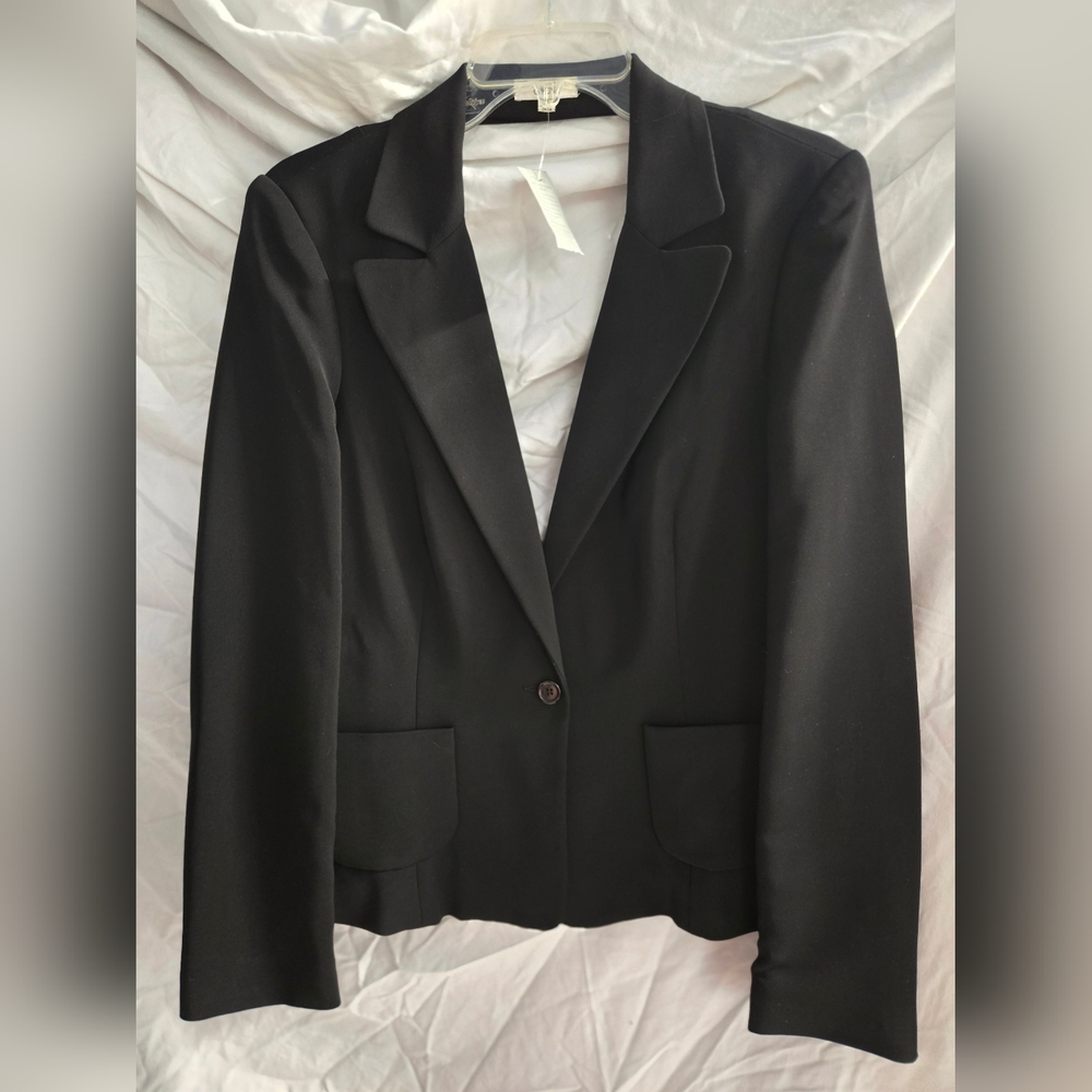 Cache Elegant Cutout Black Blazer